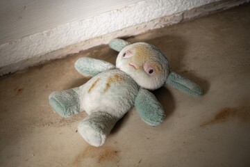 Weird Plush Toy Character in Nostalgic Weirdcore Aesthetic