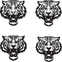 Majestic tiger illustration in vibrant colors