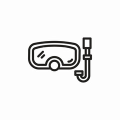 diver mask icon sign vector
