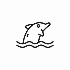 dolphin animal icon sign vector