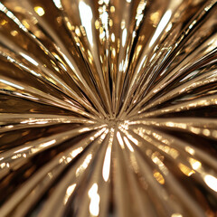 Obraz premium Metallic ornament with radial sunburst pattern