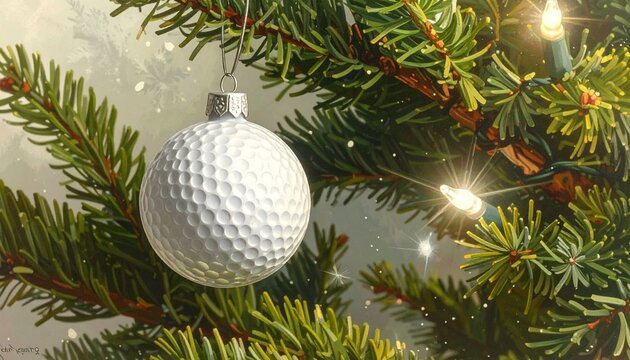 Golf Ball Christmas Ornament