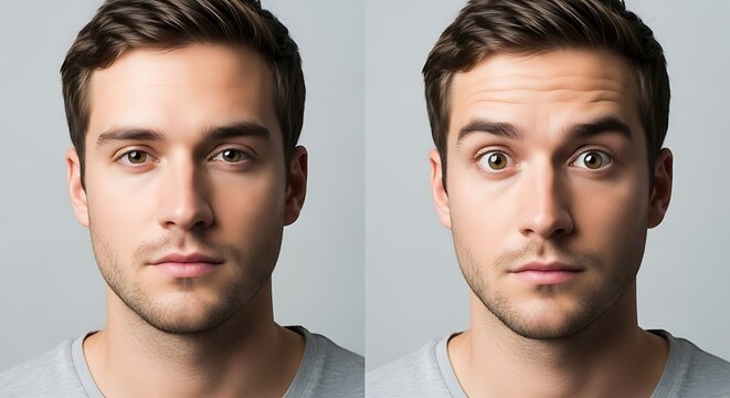 Man Before and After A Transformation of Emotions and Expressions