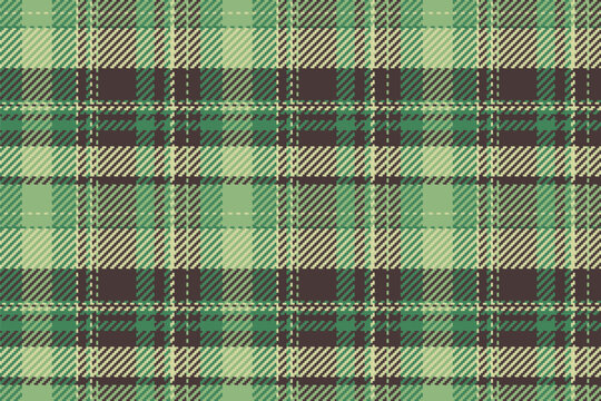 Oktoberfest textile plaid tartan, halloween fabric texture vector. T-shirt check seamless background pattern in green and dark colors.