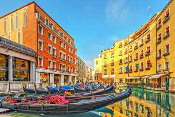 Venice, Italy with gondolas on the canals 1084