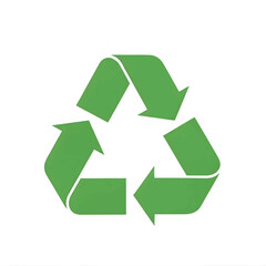 Obraz premium Green recycling symbol for environmental conservation and sustainable resource management