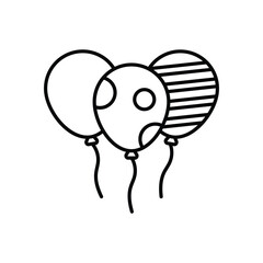 Balloons vector icon