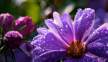 Wet Purple Flower