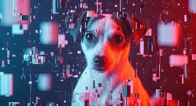  Digital Glitchplay Abstraction Capturing Pet Energy Dynamism..jpeg