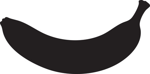 Isolated Banana Silhouettes Stock Illustration of Simple Fruit Shape on White Background