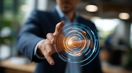 Responsible AI concept with ethical principles faceless transparency visualization defocused social impact background technology governance algorithmic accountability fair