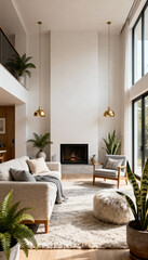 Modern Scandinavian Home Interior Design create with ai