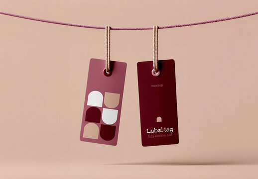 Product Hang Tags Mockup