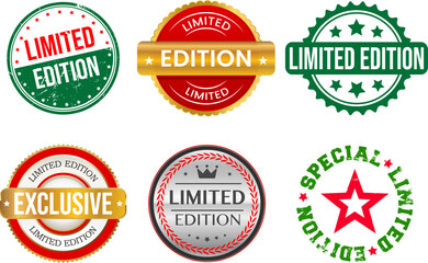  Premium Collection Seals: Limited Edition and Exclusive Badges with Metallic Accents for Special Product Launches and VIP Offers
