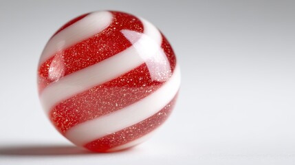 Peppermint candy on gingerbread house decoration in a cozy interior scene