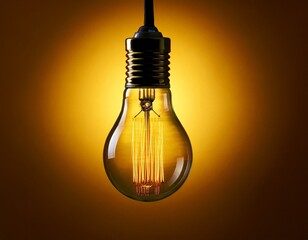 Warm Glow of a Vintage Style LED Filament Light Bulb