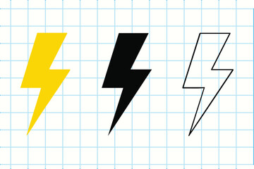 Lightning bolt icons