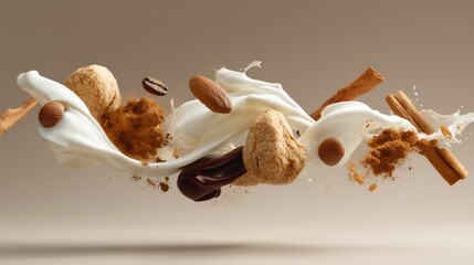 Frozen gingerbread components showing eco-friendly holiday ingredient breakdown