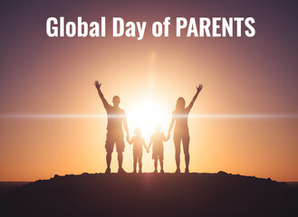 happy parents day celebration at beach