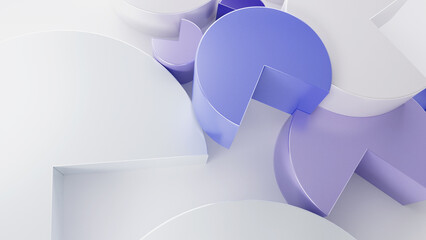 Round shapes with triangular angle design element background