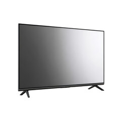 Flat screen television with stand isolated on a transparent background