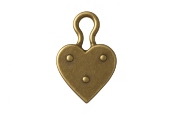 Golden heart padlock symbolizing love security and protection