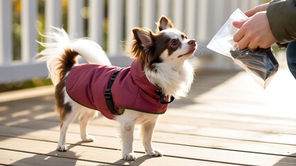Border Collie Playing with Ball Outdoors on Grass