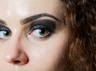 Woman's Close-Up Portrait Showcasing Striking Heterochromia Eyes