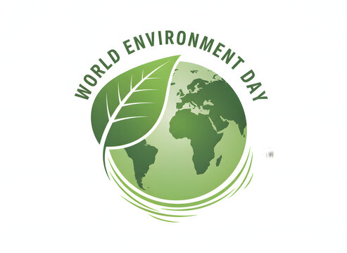 environmental protection banner with earth and leaf for world environment day