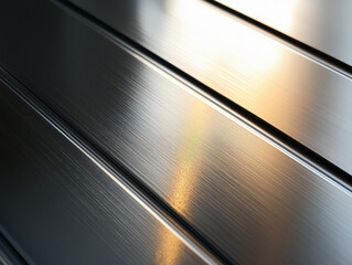 Distressed and Dirty Industrial Metal Surface Texture - Polished Chrome Shiny Metal Surface Close-up