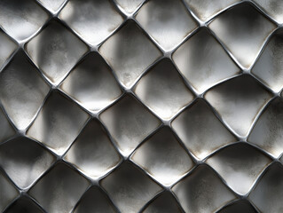Distressed and Dirty Industrial Metal Surface Texture - Polished Chrome Shiny Metal Surface Close-up