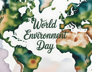 eco friendly world environment day banner with green planet art