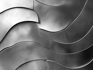 Distressed and Dirty Industrial Metal Surface Texture - Polished Chrome Shiny Metal Surface Close-up