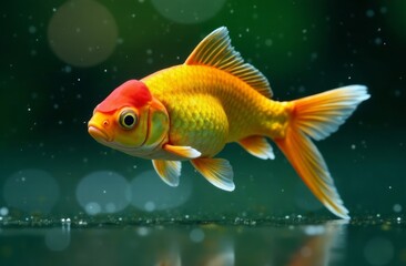 goldfish close-up. fish aquarium