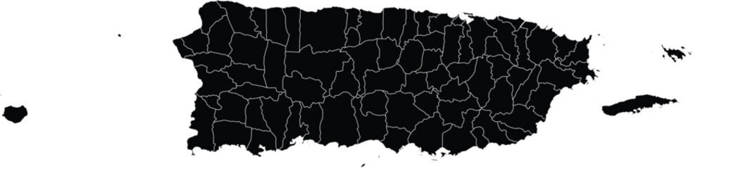 Vector Map of Puerto Rico with Regions © Griffin9678