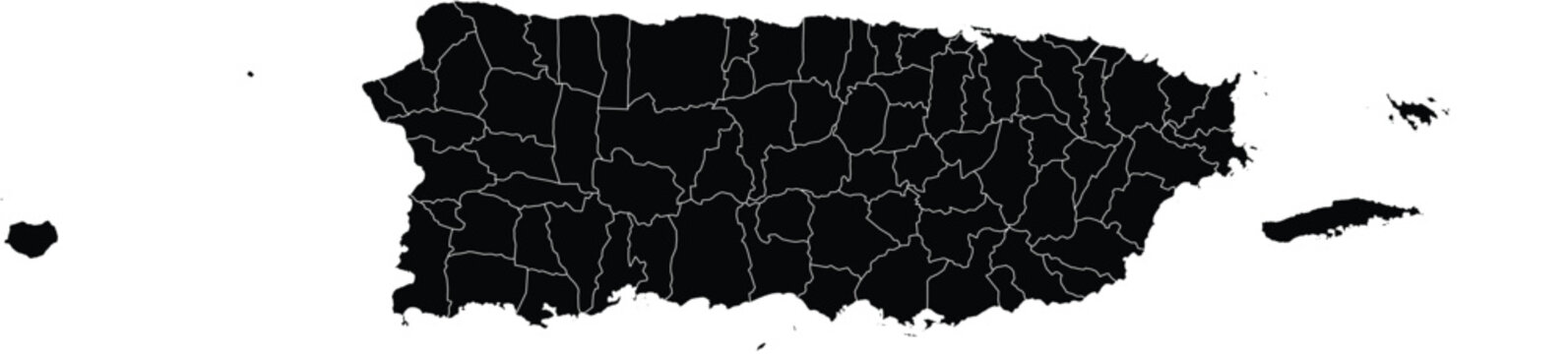 Vector Map of Puerto Rico with Regions