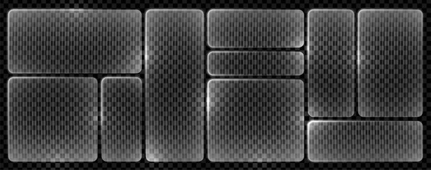 Ribbed polycarbonate with podium glass plexi and plate. Transparent texture mirror with background and ribbed. Polycarbonate podium effect 3d corrugated color square window frame sign glossy stripe.