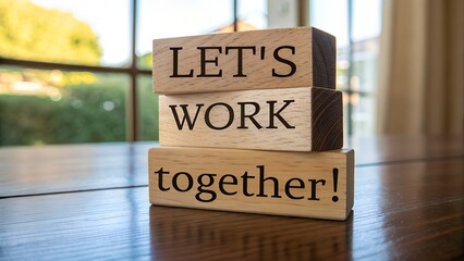 Inspiring teamwork blocks promoting collaboration and unity in a bright office workspace for improved business performance and a positive work environment that fosters success