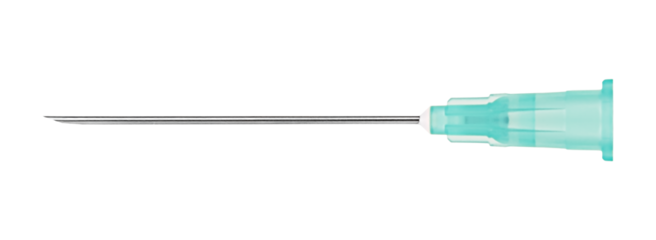 Medical syringe needle isolated on white background