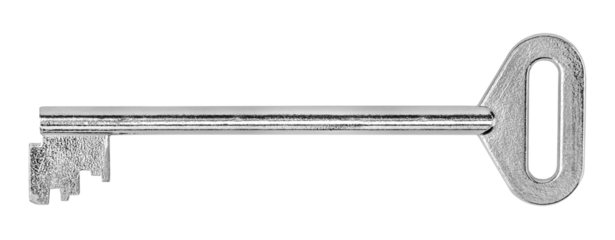 door key isolated on white background