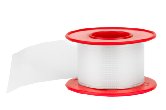 Medical adhesive plaster isolated on white background