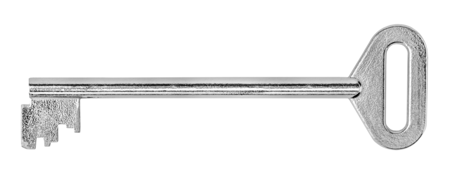 door key isolated on white background