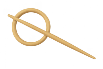 Wooden hair stick pin for hair or shawl dressing