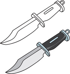 knife vector illustration isolated on white background