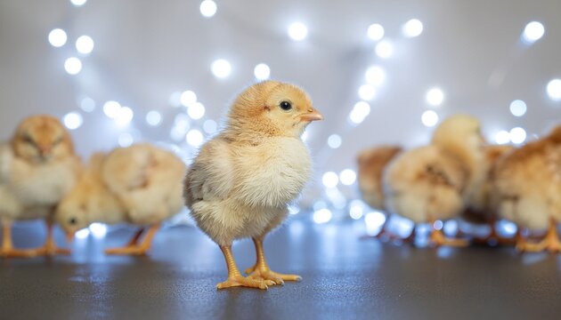 K&uuml;cken auf einem Bauernhof im Nest