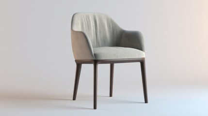 Elegant modern armchair for stylish home office or living room, a comfortable accent piece with a sophisticated design and neutral color palette