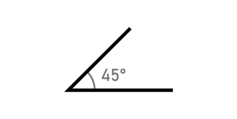 Angle Geometry Symbol in Mathematics. Acute Angle.