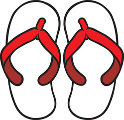 slippers vector illustration isolated on white background