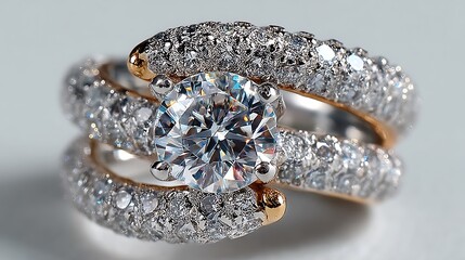 Beautiful gemstone diamond ring for brides high resolution picture