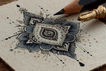 Beautiful mandala pencil drawing art high resolution picture